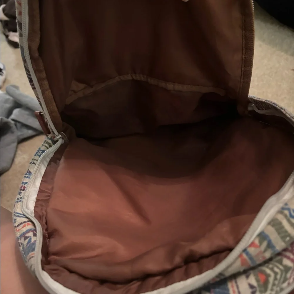 Born Brown Backpack with White Accents